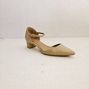 Calvin Klein Women’s Georgie Patent Leather Buckle Shoes